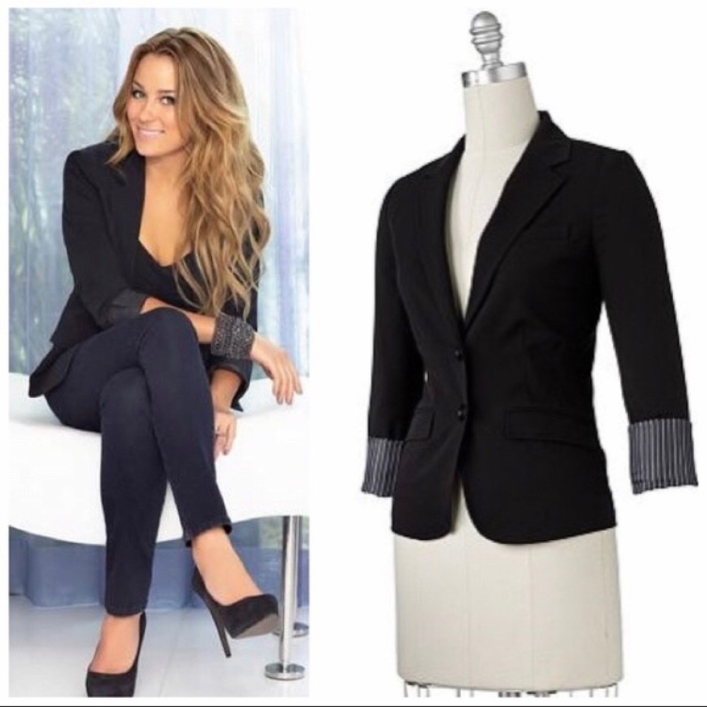 LC Lauren Conrad Boyfriend Blazer in Black